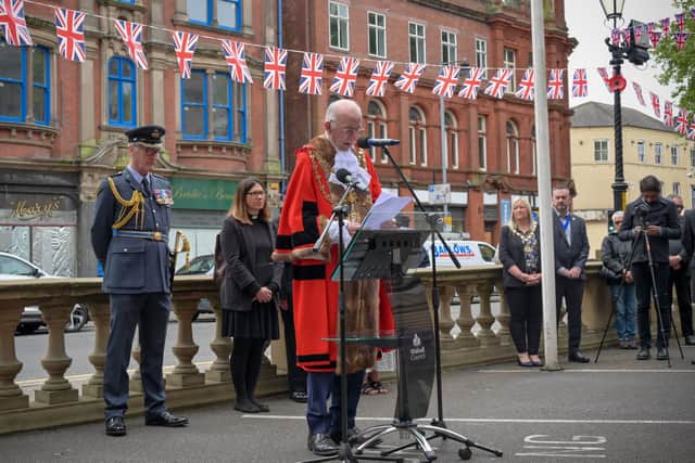 The Mayor of Walsall, Councillor Anthony Harris, led the ceremony on the day