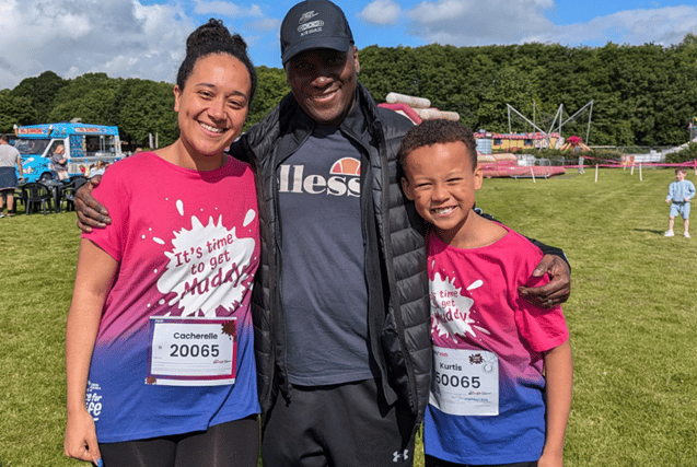 Cacherelle, Elan and Kurtis Clayton at the Race for Life event in Sandwell last year.