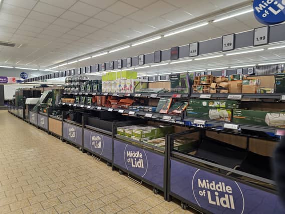 The middle of Lidl