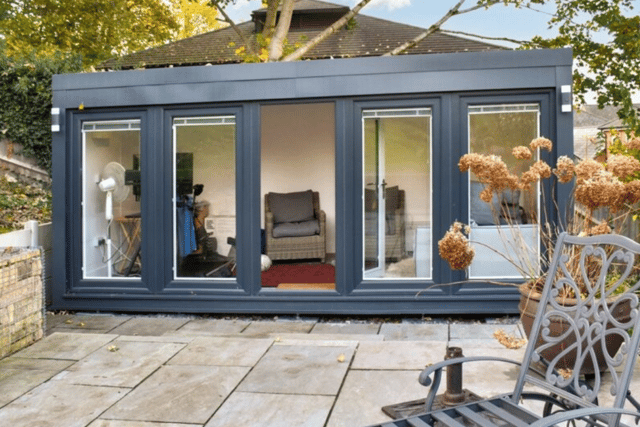 An outside garden house is great for entertaining