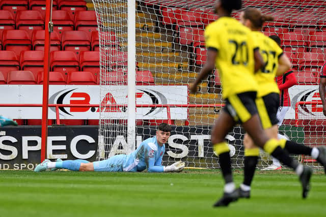 Tommy Simkin after Harrogate equalise.