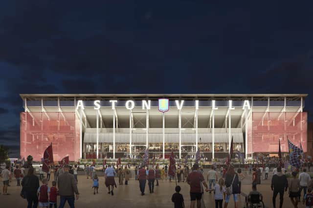 An image of Villa's planned North Stand redevelopment.