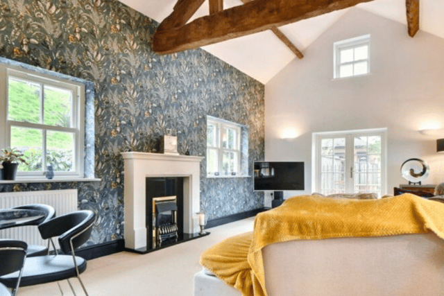 One bedroom sits on the gound floor of the property