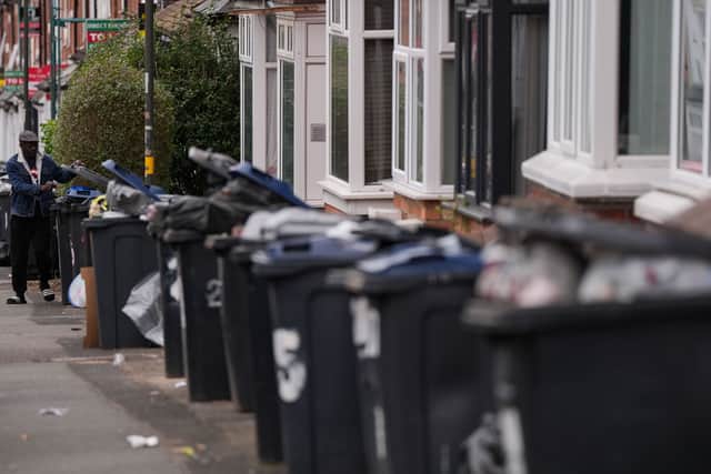 Overflowing bins during the Birmingham strike