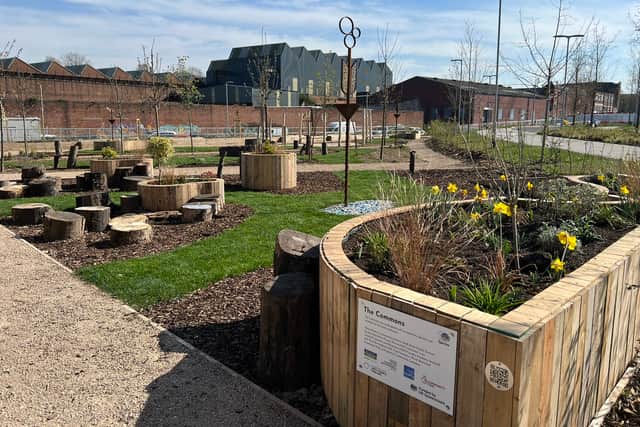 The community gardens at the Midland Met was co-designed with community partners