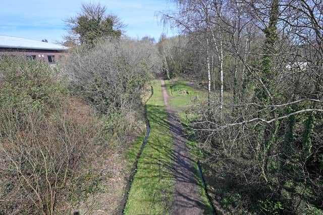 The old train track in Brownhills, now a footpath.