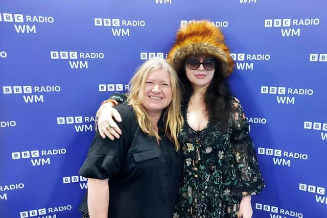 Antonella Gambotto-Burke with Kath Stanczyszyn after a BBC Radio interview