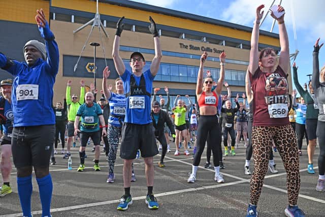 Runners will be able to warm up outside Molineux before getting underway
