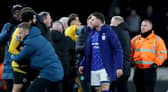 Matheus Cunha involved in an incident with a member of the Ipswich Town staff after their defeat against Ipswich. (Getty)