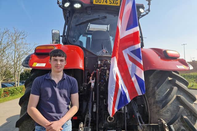 Henry Jones, 18, from Westbury joined the demonstration in Telford. 