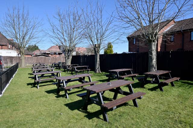 The back garden is big and very welcoming on a warm day
