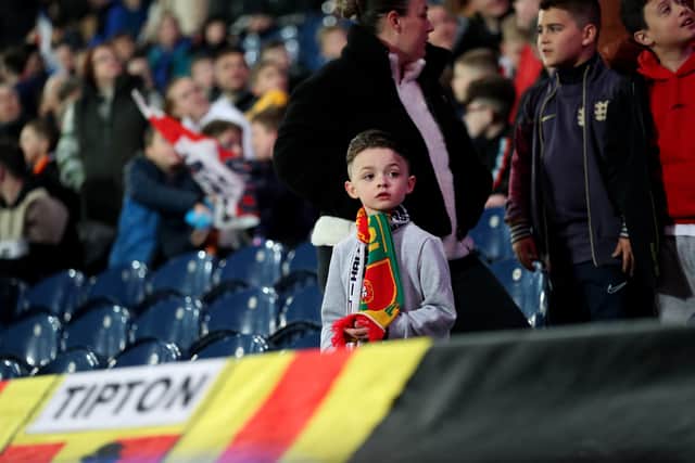 A young fan in the crowd as England under 21s took on Portugal at The Hawthorns (Photo by Adam Fradgley/West Bromwich Albion FC via Getty Images)