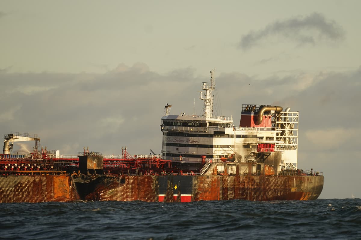 A Mothership Exploding Footage captures moment ships collide in North Sea causing huge explosion