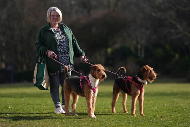 Dogs and owners arrive on the first day of the Crufts Dog Show at the National Exhibition Centre (NEC) in Birmingham. Picture date: Thursday March 6, 2025. PA Photo. See PA story ANIMALS Crufts. Photo credit should read: Joe Giddens/PA Wire