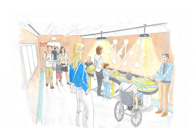An artist's impression of a carriage on Inspiration. Picture: Railway 200