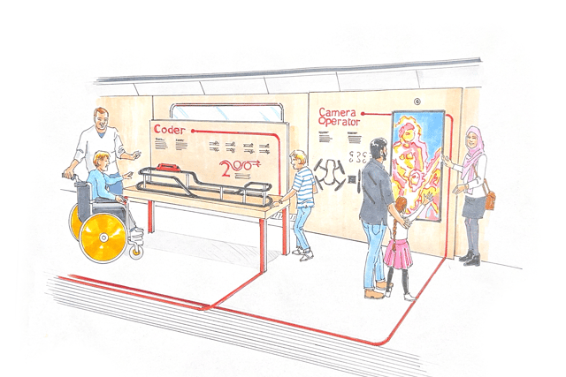 An artist's impression of a carriage on Inspiration. Picture: Railway 200