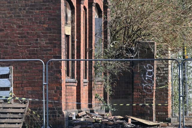 Firecrews had to use hydraulic platforms to tackle the blaze, removing roof tiles to identify any potential hotspots