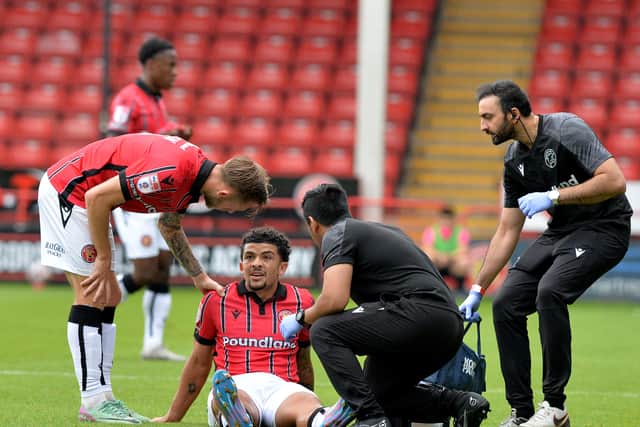Walsall striker Josh Gordon missed four months with a hamstring problem earlier in the campaign.