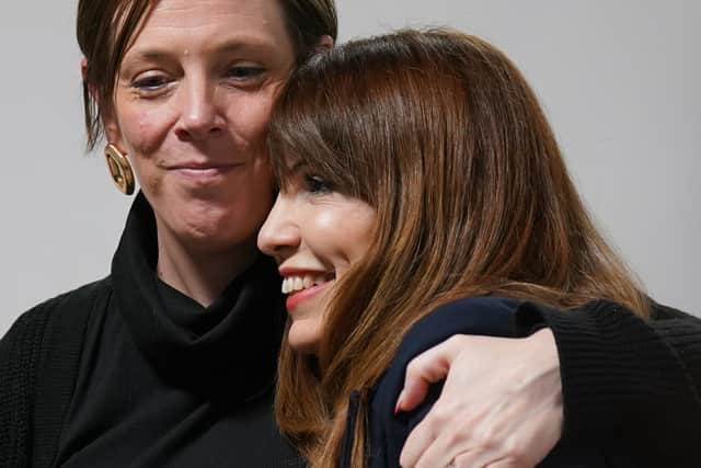 Jess Phillips and campaigner Nour Norris