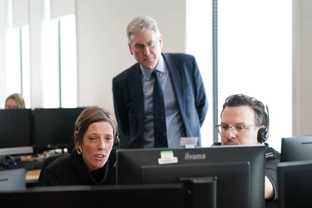 Police and Crime Commissioner Simon Foster and Jess Phillips