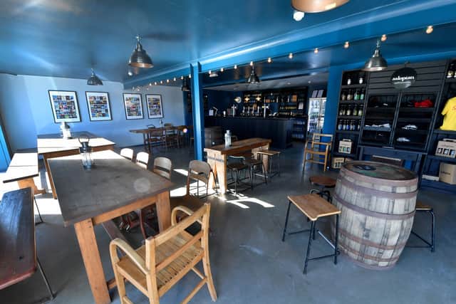 The taproom is a place to enjoy the wares of the brewery