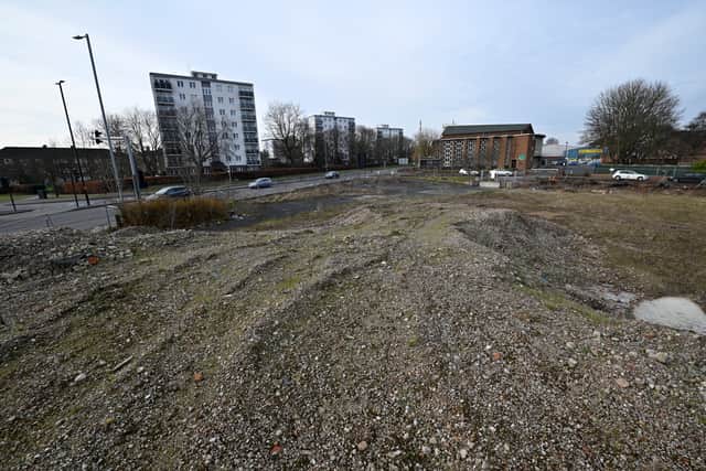 Fresh pictures show a pile of rubble at the site six years since the former police station was developed