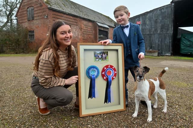 Freddie is following in the footsteps of his family, with his mum Kimberley showing some of the awards they've won
