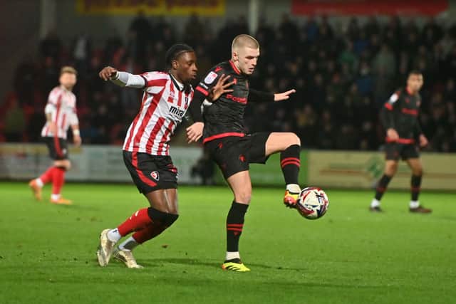 Ryan Stirk during Walsall's clash with Cheltenham Town
