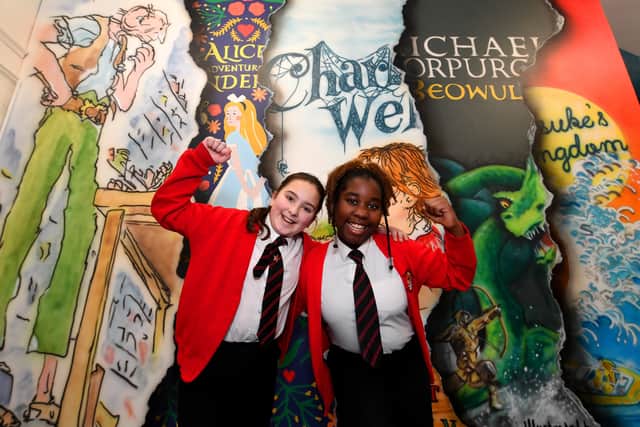 A love of reading is promoted at the school. Pictured are pupils Bella Powell and Orobosa Owa-Enabulele