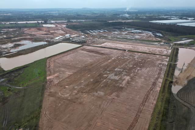 Aerial pics over the West Midlands Interchange development near Coven.