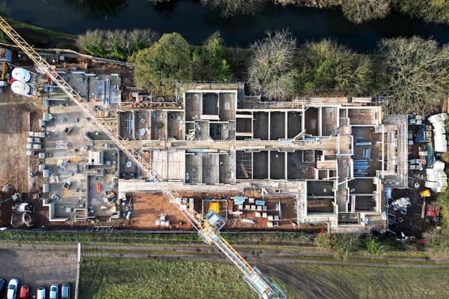 A new 90-bedroom care home is starting to take shape. The three-storey home is being built on the site of the former Anchor Inn pub, Chester Road, Brownhills.