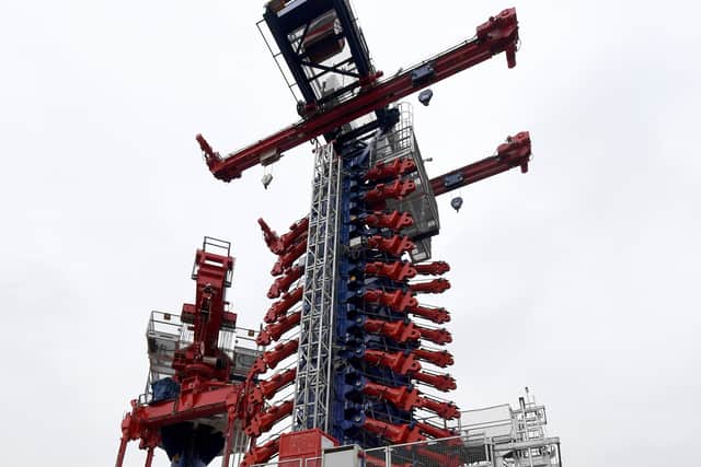 The 'cantilever' structures could be seen high above the viaduct