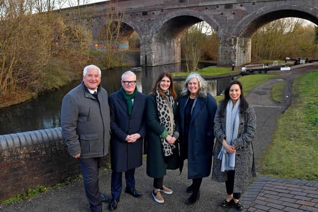 Then-transport secretary Heidi Alexander visited Parkhead Viaduct to see the start of work on the Dudley-Merry Hill last year, where she met Dudley Council leader Patrick Harley, West Midland mayor Richard Parker, Cat Eccles MP, and Sonia Kumar MP