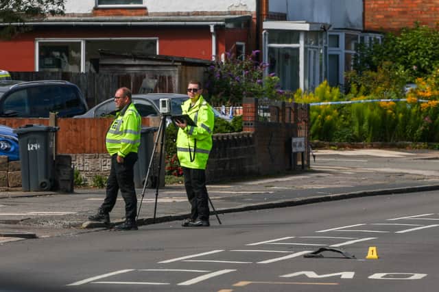 Moat Lane in Yardley, Birmingham, following the fatal crash involving an e-bike.