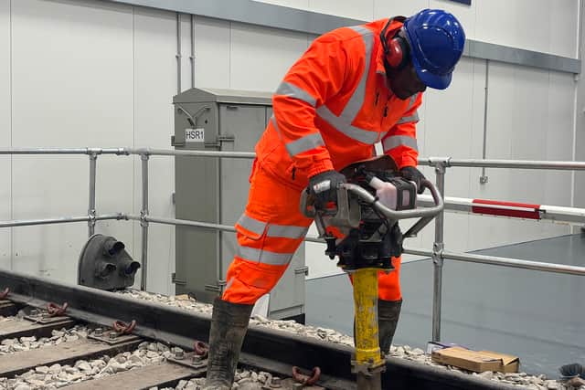 A student at the Transport, Rail and Infrastructure Academy (TRIA) in Aston. PIC: 
