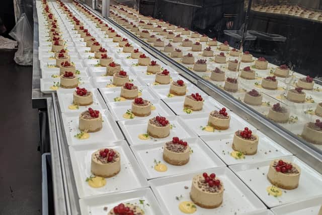 Dainty desserts ready to be served to guests