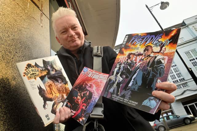Mike Perkins with his three new releases