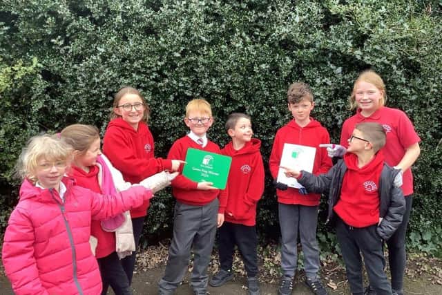 Our Eco-Committee celebrating our accreditation.