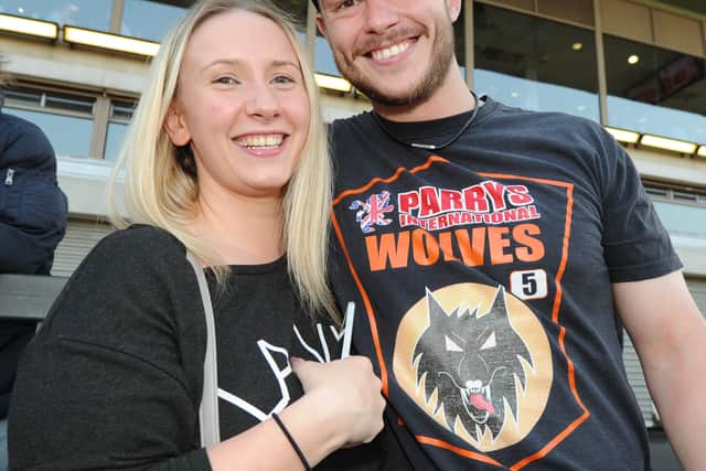 Fans Steph Yeates and Dan Meredith, both of Brierley Hill.