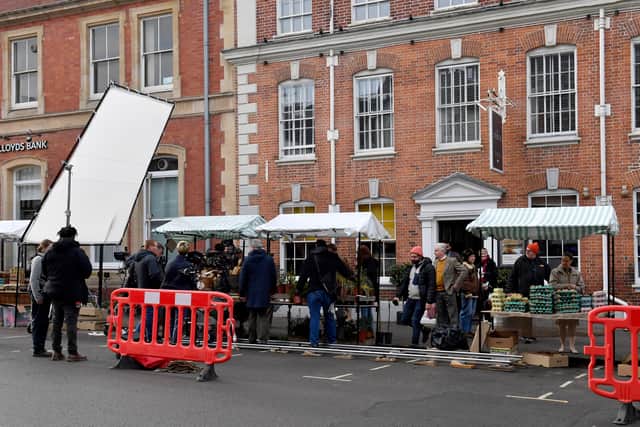 Filming for Channel 5's Murder Before Evensong starring former Harry Potter star Matthew Lewis takes place in Bridgnorth. Photo: Tim Thursfield