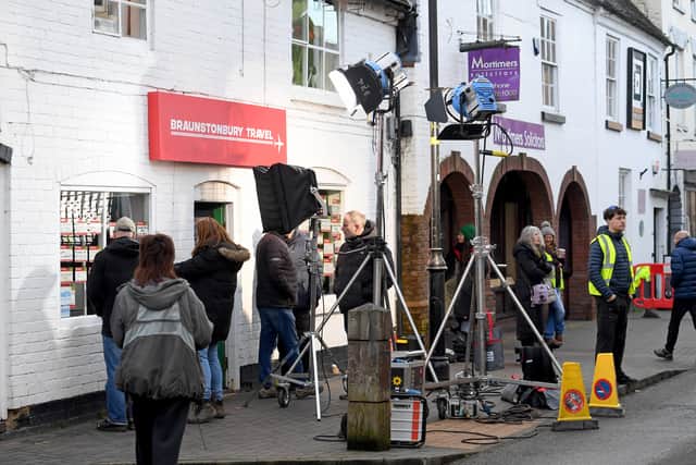 Filming for Channel 5's Murder Before Evensong starring former Harry Potter star Matthew Lewis takes place in Bridgnorth. Photo: Tim Thursfield