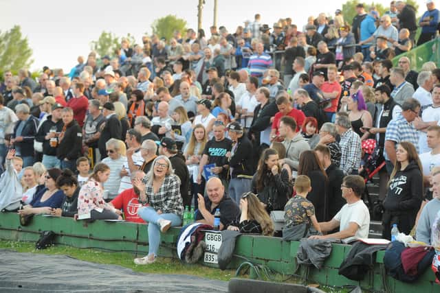 Large crowds attended the speedway, especially on a warm summer's evening