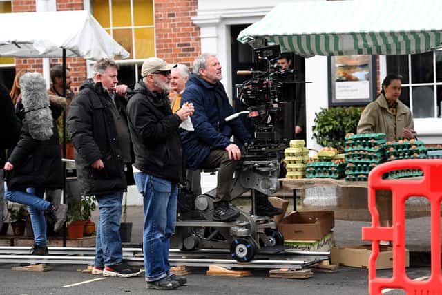 Filming for Channel 5's Murder Before Evensong starring former Harry Potter star Matthew Lewis takes place in Bridgnorth. Photo: Tim Thursfield