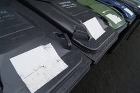 Birmingham City Council household waste and recycling bins.