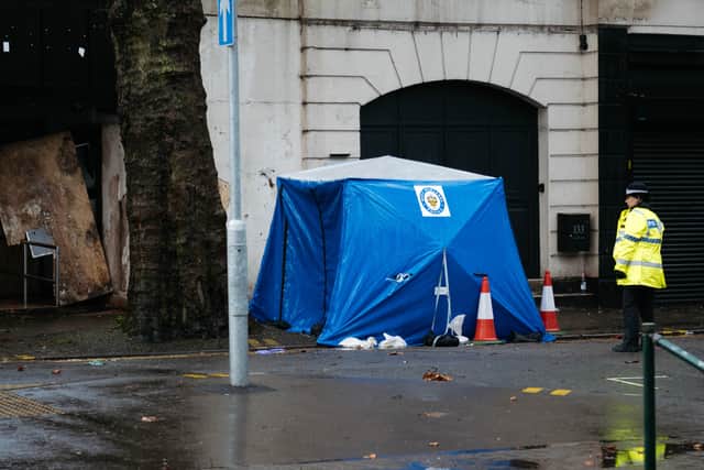 The scene on Lichfield Street on December 7