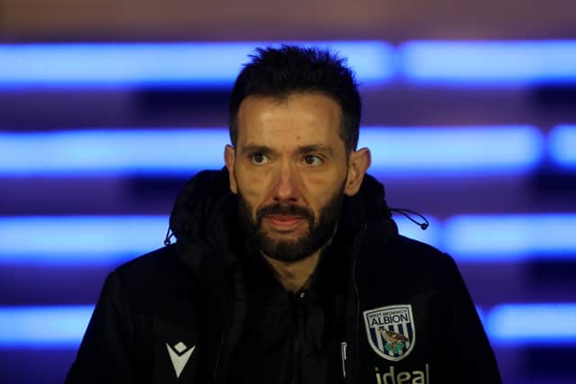 Carlos Corberan during Albion's clash with Coventry (Photo by Adam Fradgley/West Bromwich Albion FC via Getty Images)