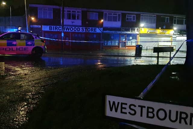 The area around Birchwood Road and Westbourne Road was closed off to traffic throughout the night