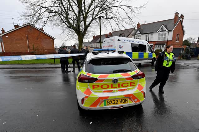 Officers were at the scene throughout the morning