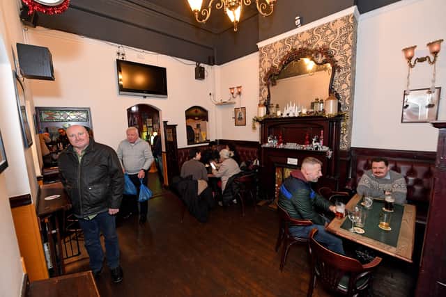 The pub has snugs and a number of different areas to sit down
