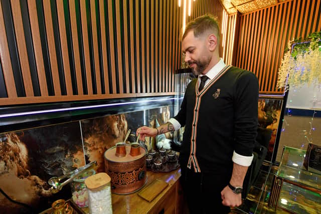 The coffee is made in a traditional way